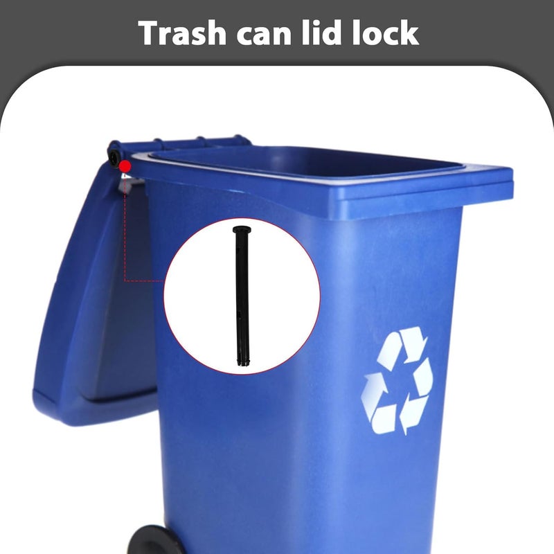 GARVALON 8pcs Trash Bin Pin Clips for Garbage Cans Lid Latch Accessories for Secure Trash Can Connection Easy Installation Construction - Image 3